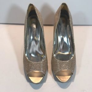 Davids Bridal High Heel Size 6 1/2 Nude With Champ